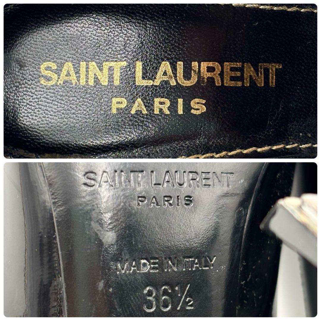 サンローランパリ ヒールパンプス オピウム カサンドラ パテントレザー