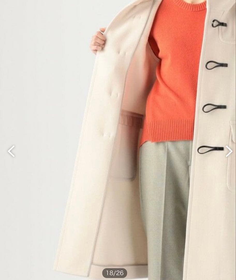 MACPHEE TOMORROWLAND ウールメルトン ダッフルコート 36