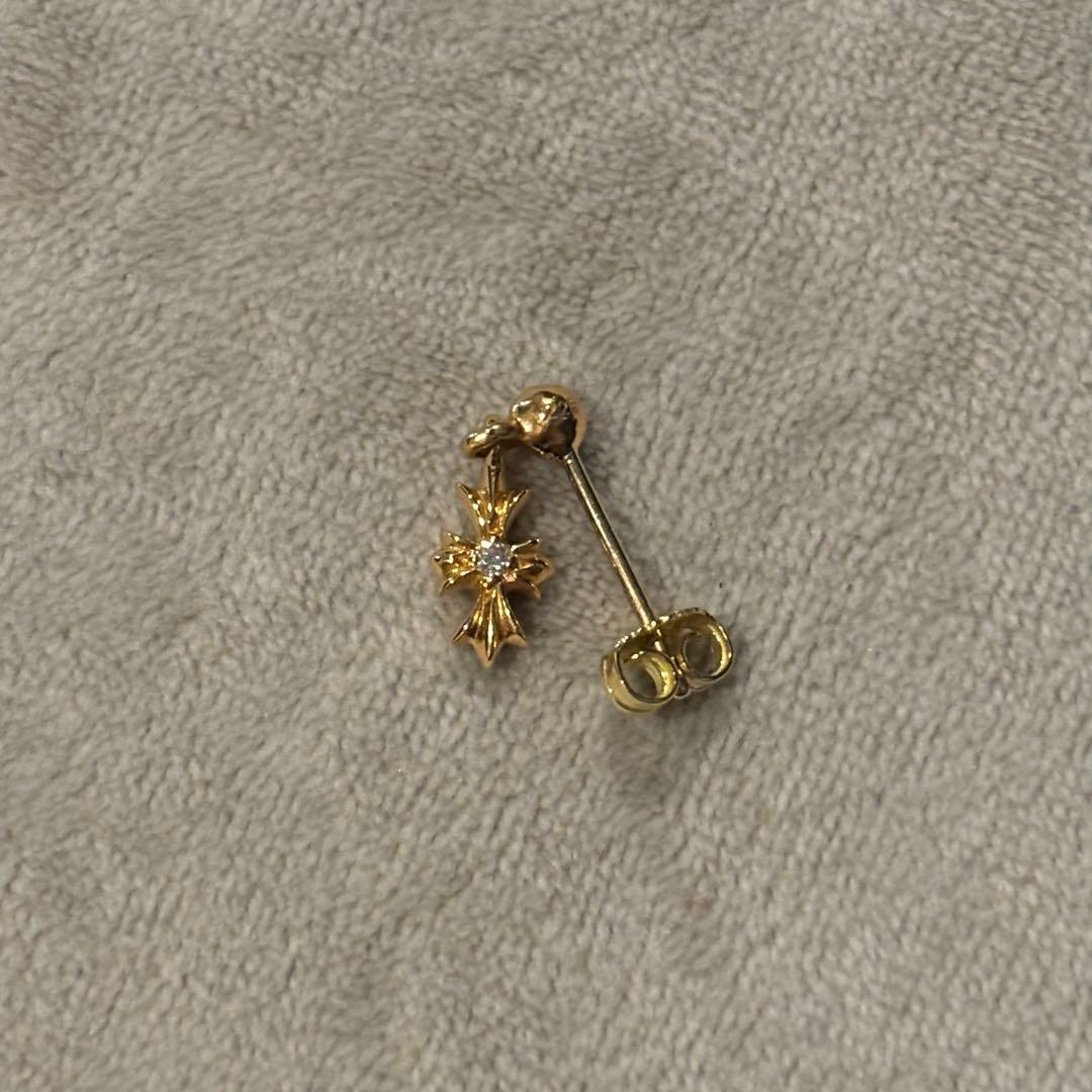 タイニーE CHプラスドロップピアス 22K ダイヤモンド