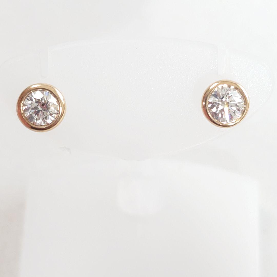 【美品】ティファニー K18 バイザヤード ダイヤモンドピアス 7219