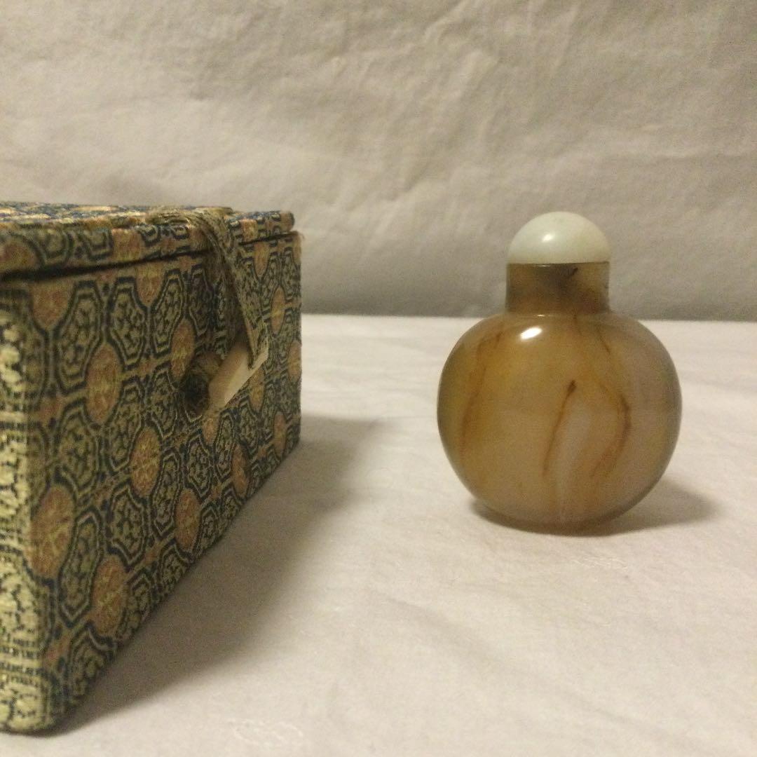 天然メノウの鼻煙壺、清朝