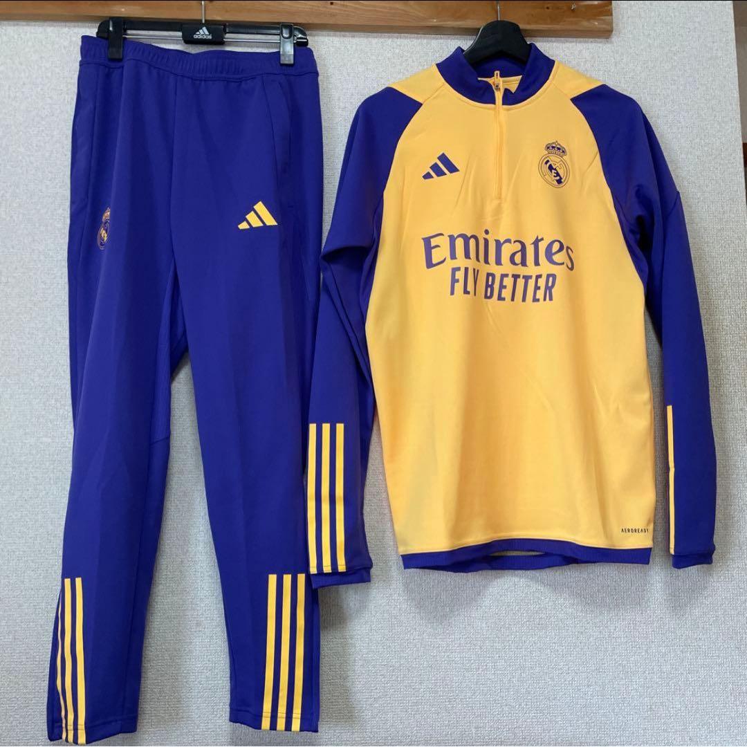 レアルマドリー　トレーニングウェア上下セット　フルスポンサー　日本Mサイズ