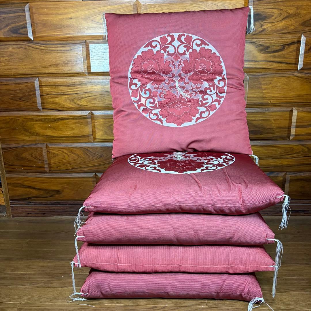 1 超高級 婚礼 座布団 新品未使用 房付き 5枚セット 専用箱付き 法事 来客