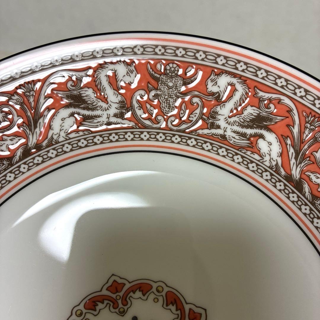 【未使用品】ウェッジウッド　フロレンティーン　サーモンピンク　プレート20cm