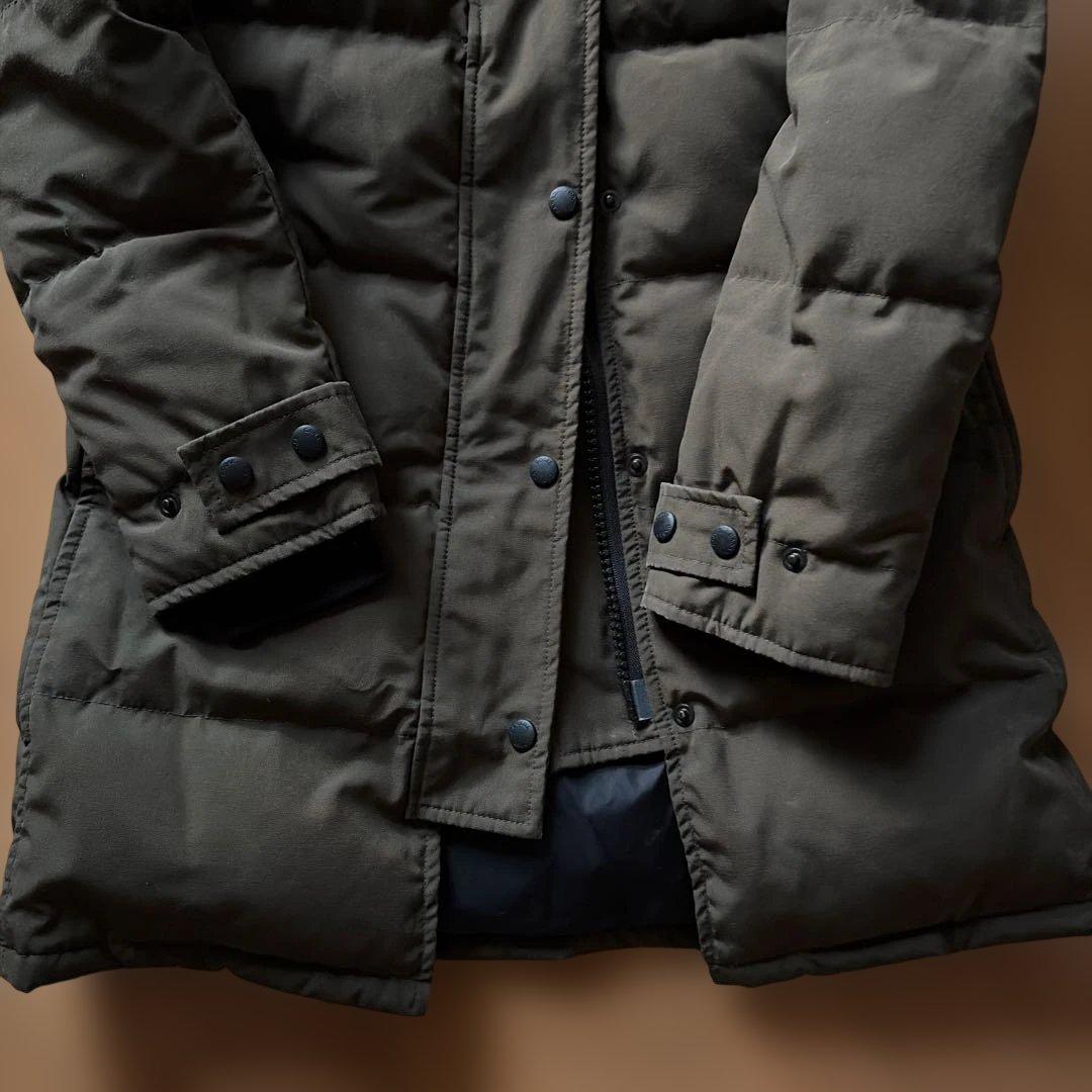 美品　カナダグース ダウンコート S カーキ コヨーテファー カナダ製 正規品