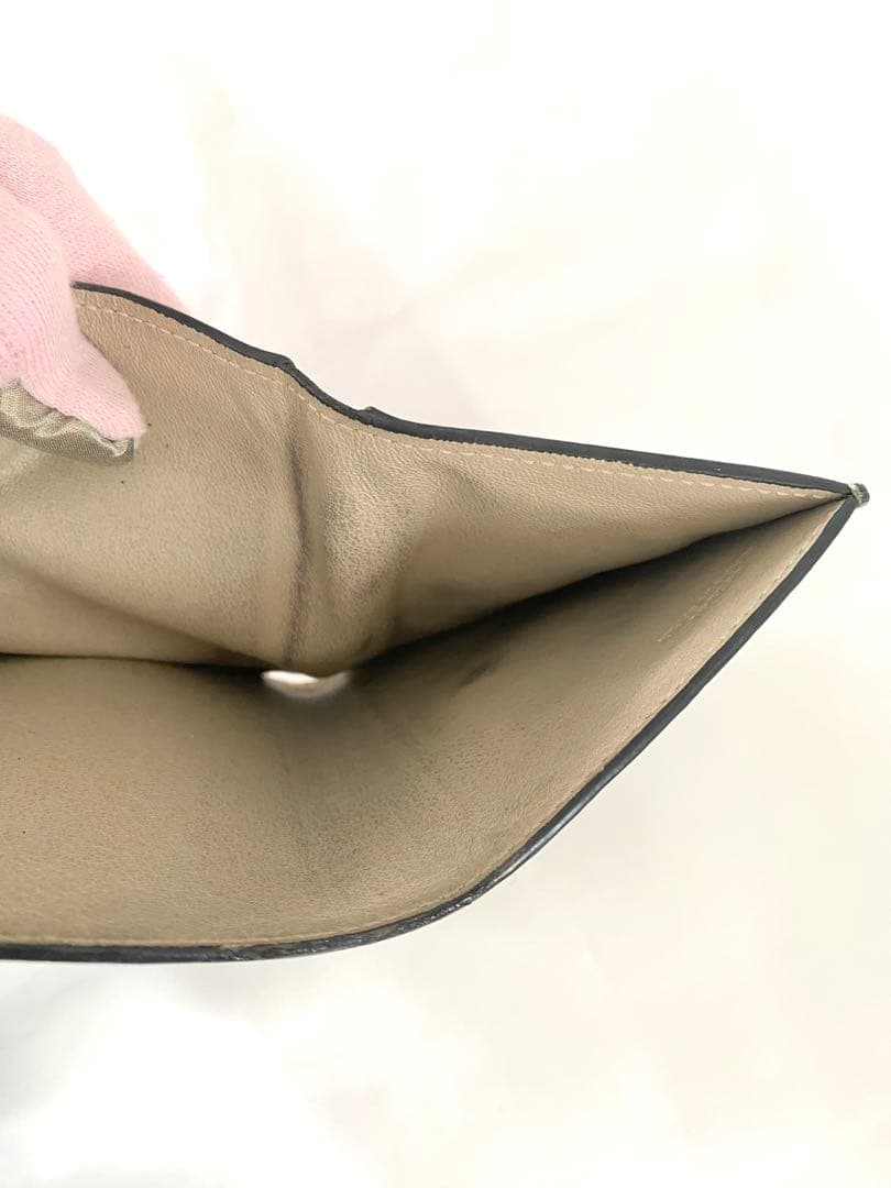 ‪LOEWE ロエベ 三つ折り財布 トライフィールド ローズマリー