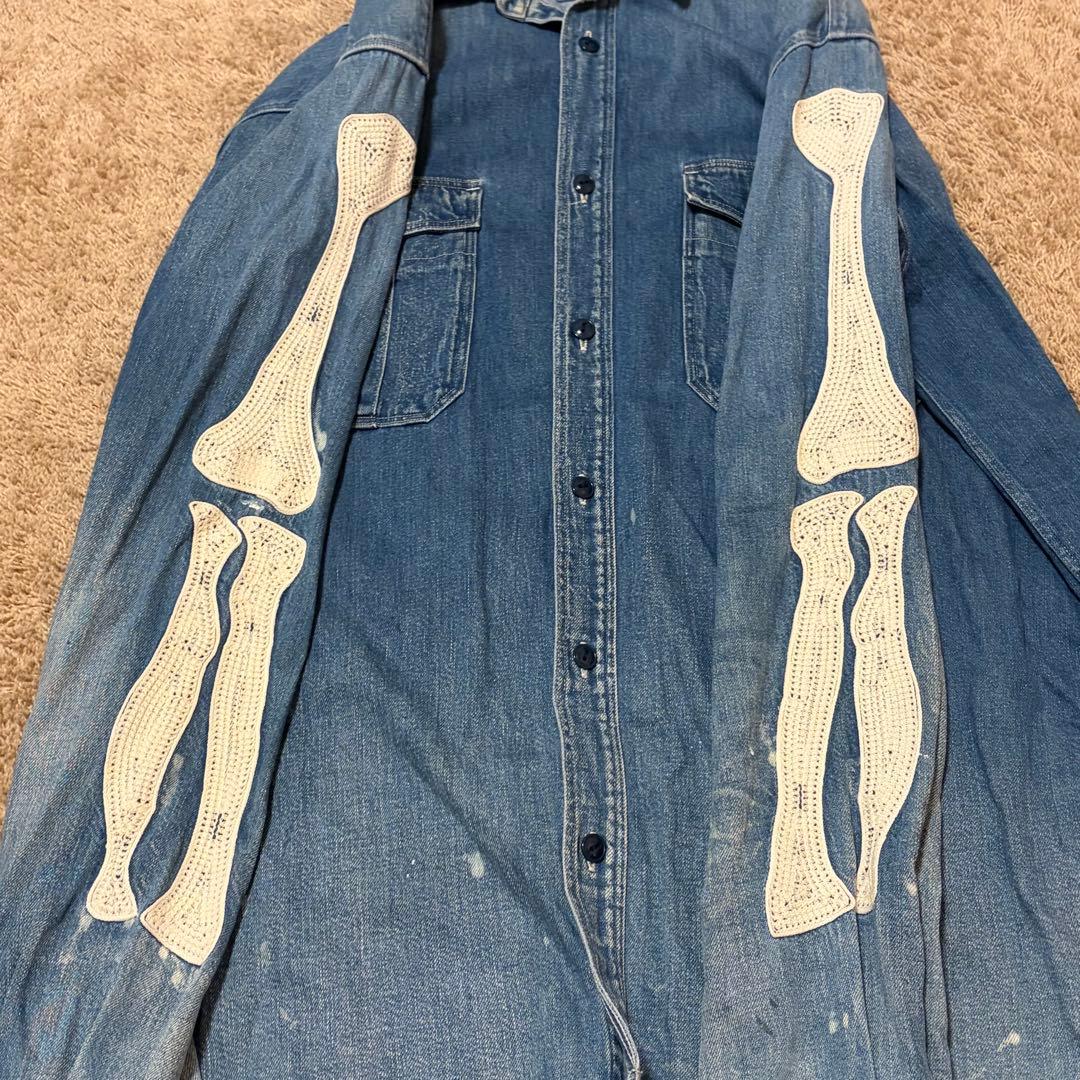 kapital キャピタル 8oz ボーン刺繍 デニムシャツ サイズ4