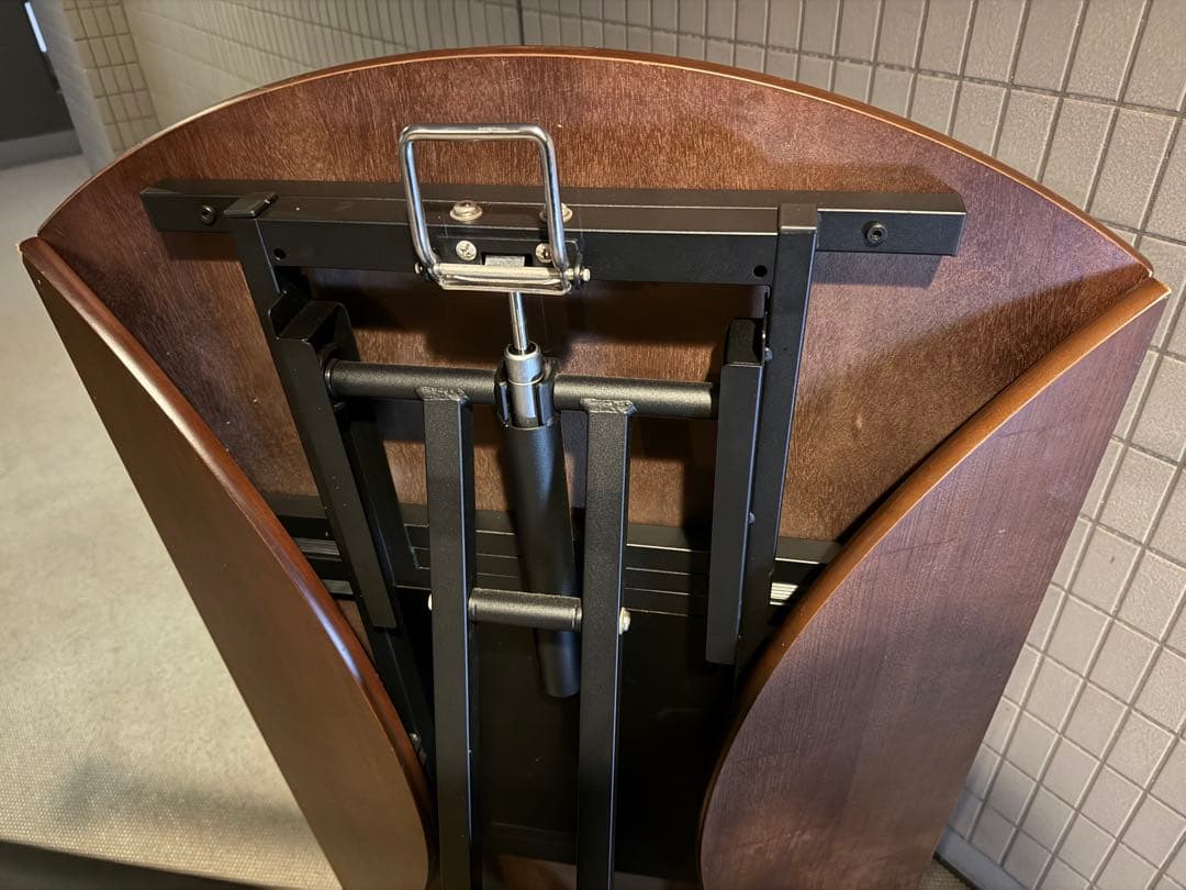 昇降式テーブル ガス圧 120 ダイニングテーブル 折りたたみ 丸　東京池袋