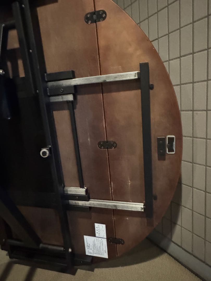 昇降式テーブル ガス圧 120 ダイニングテーブル 折りたたみ 丸　東京池袋