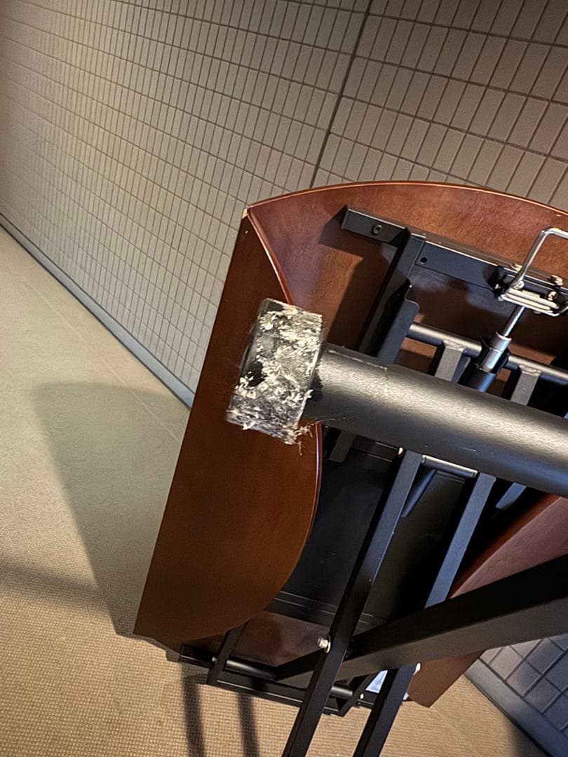 昇降式テーブル ガス圧 120 ダイニングテーブル 折りたたみ 丸　東京池袋