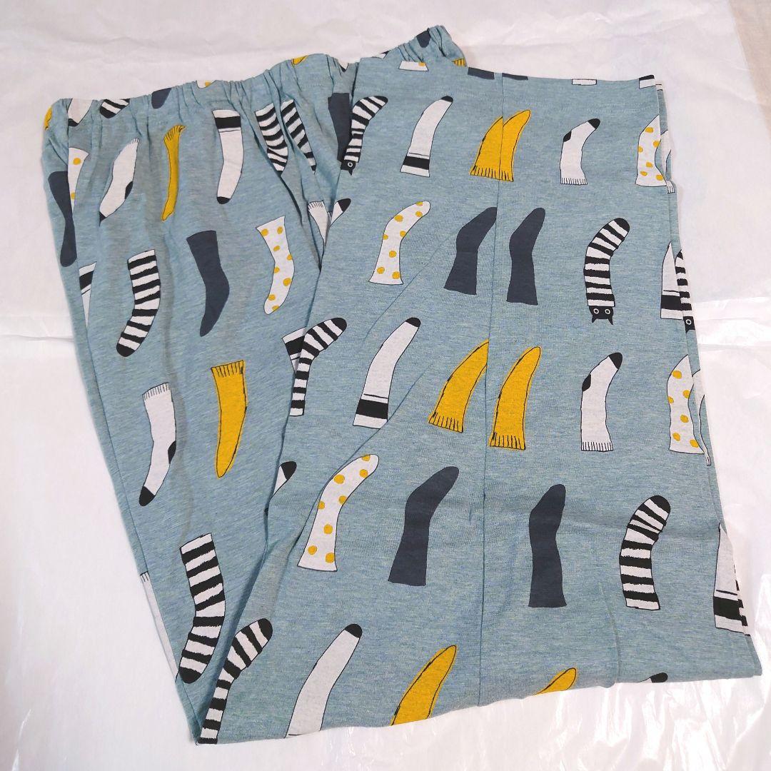 新品タグ付き マタノアツコ ワコール パジャマ ルームウェア 靴下 ブルー LL