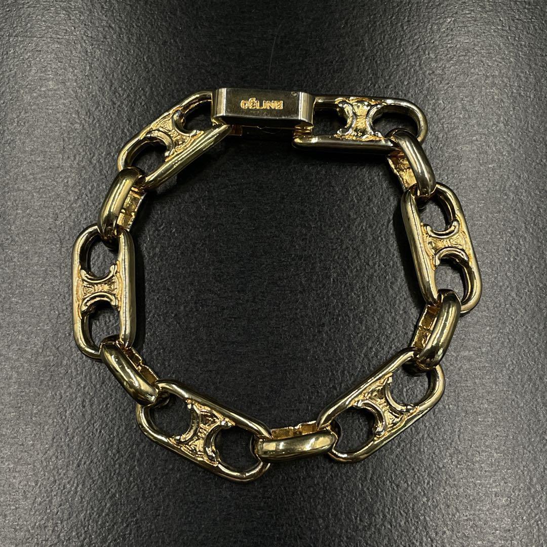 アクセサリー Y2K OLD Celine Triomphe Gold Bracelet