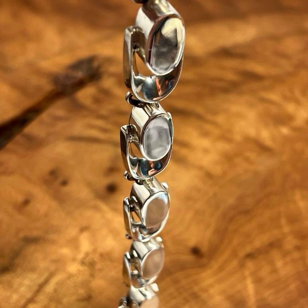 メキシコ ヴィンテージ シルバー モダン ヘビーブレスレット MEXICO925