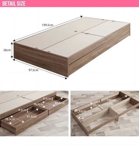 ヘッドレス収納付きベッド★マットレス付き★