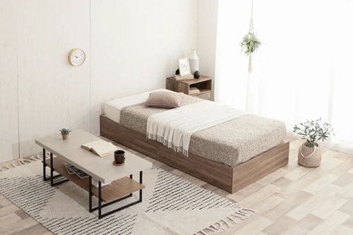 ヘッドレス収納付きベッド★マットレス付き★