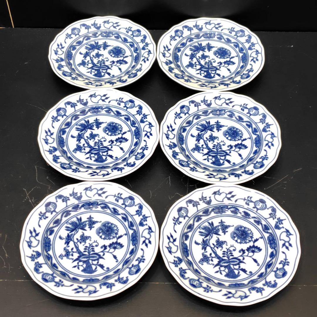 ボヘミア カールスバード ブルーオニオン 16cmプレート 6枚 MH291