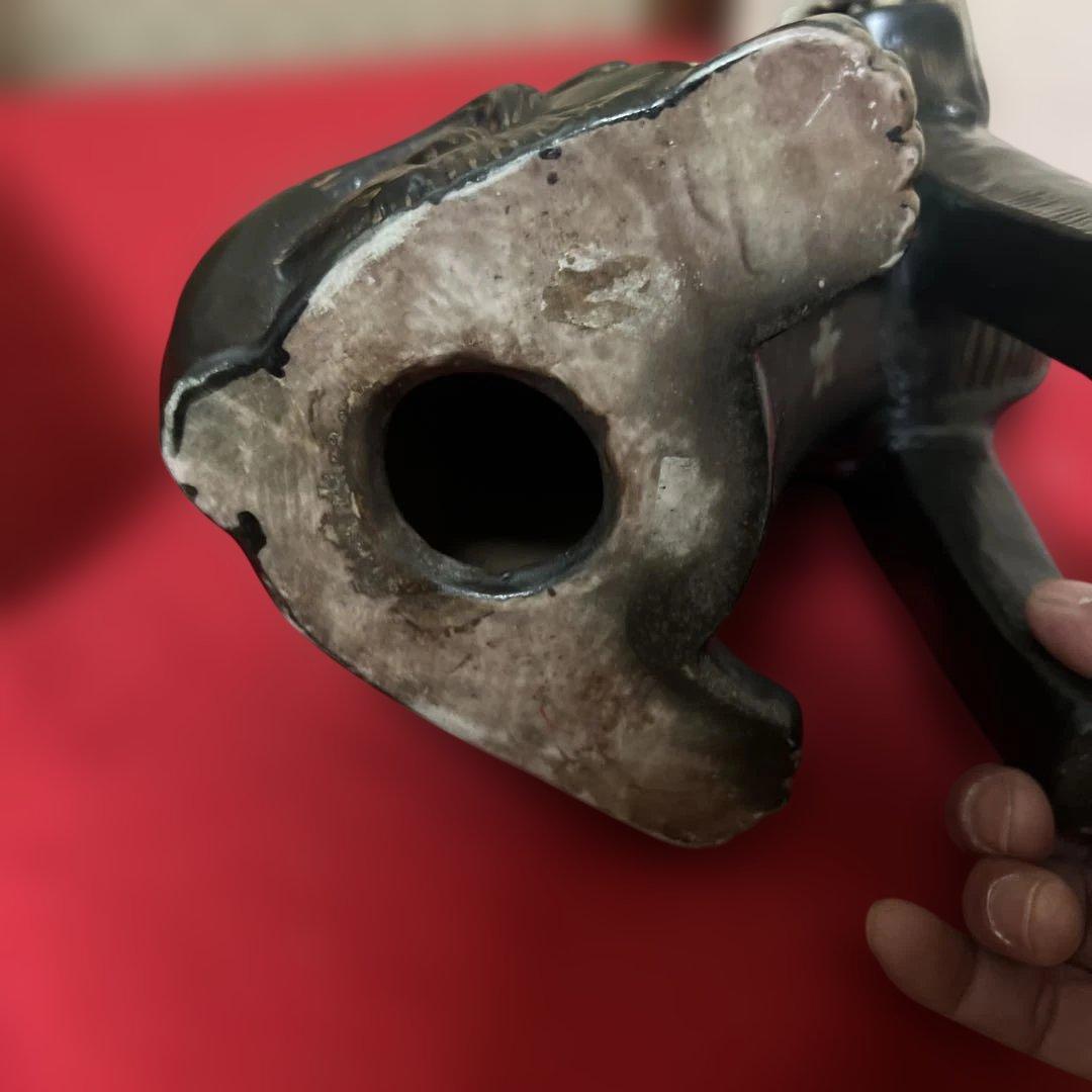 中国古美術　置物　一角獣　陶磁器