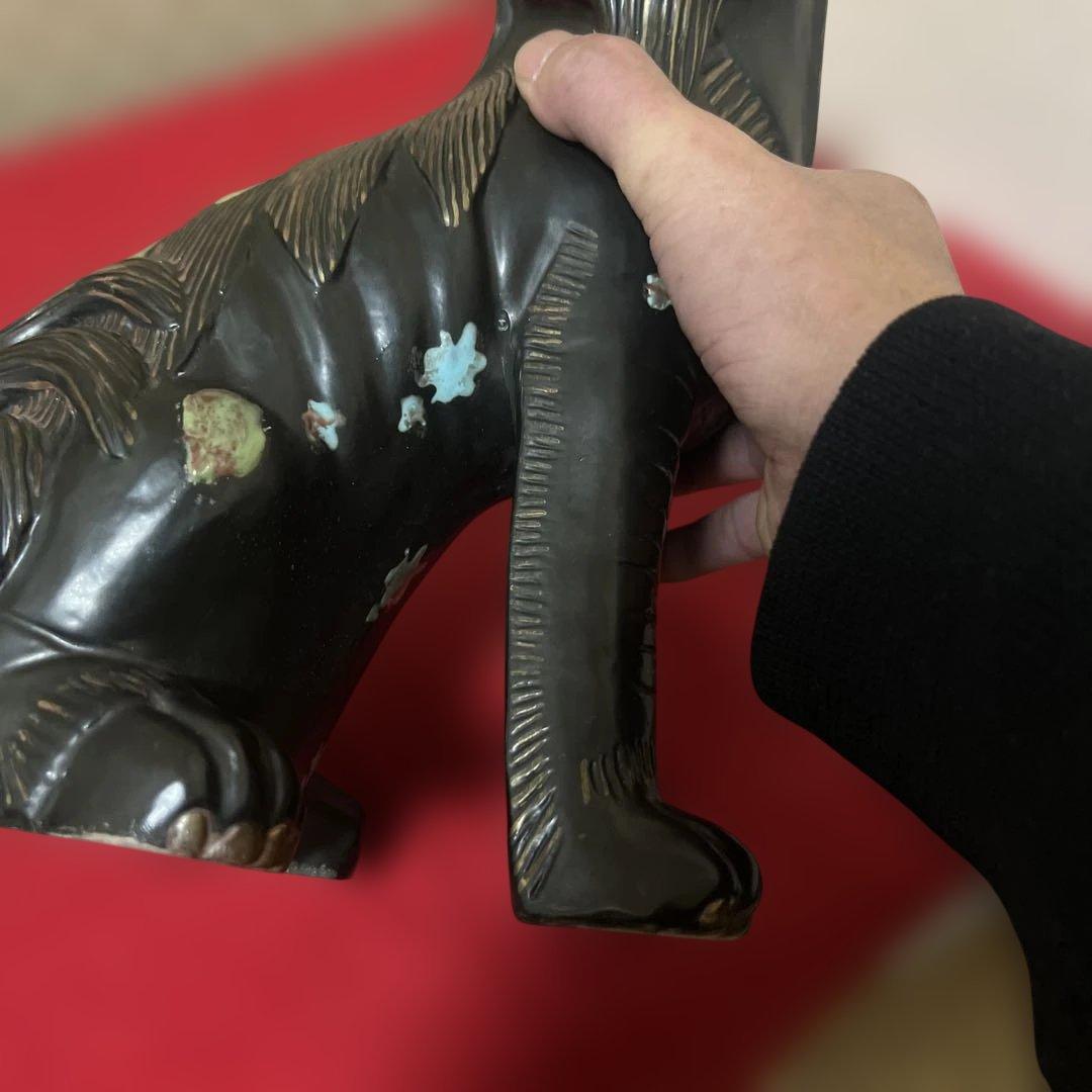 中国古美術　置物　一角獣　陶磁器