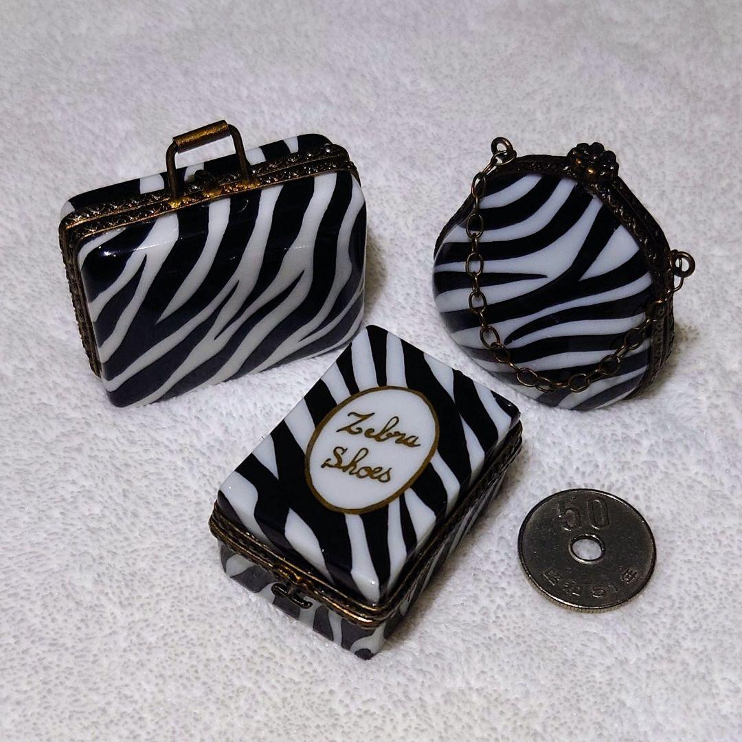 リモージュ　ボックス　３点セット　ミニチュア　小物入れ　置物