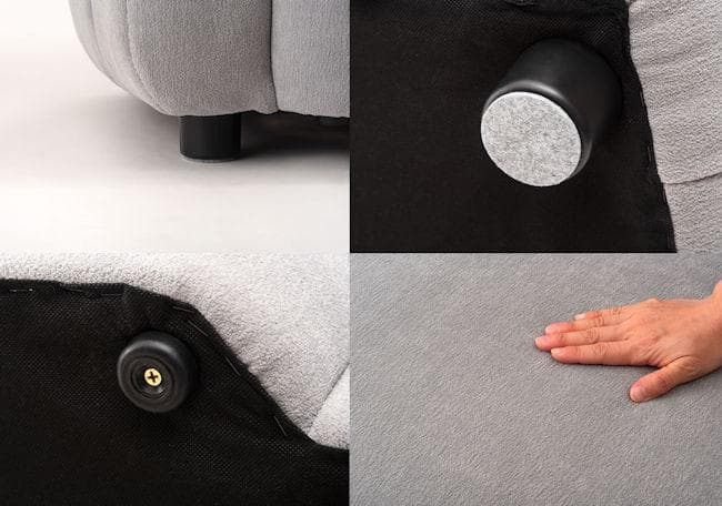 オットマン付２人掛けソファ幅133cm ラブソファー ファブリック（576）