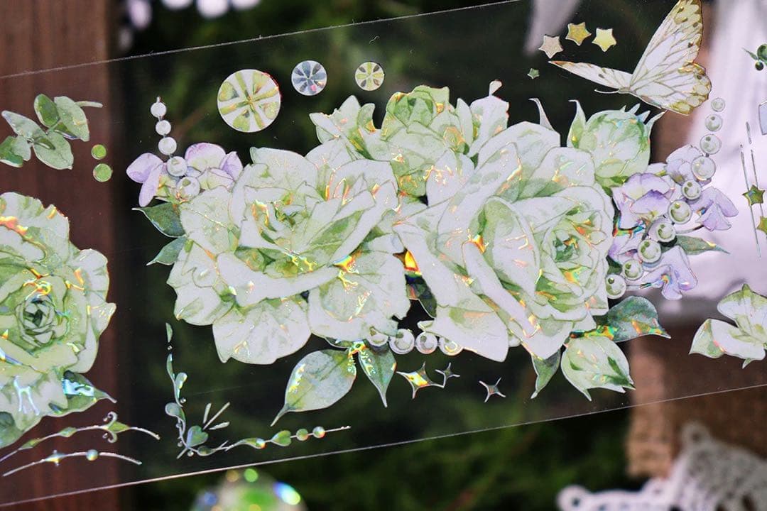 新七天《翡翠慕斯》海外マスキングテープ　マステ 【2574】