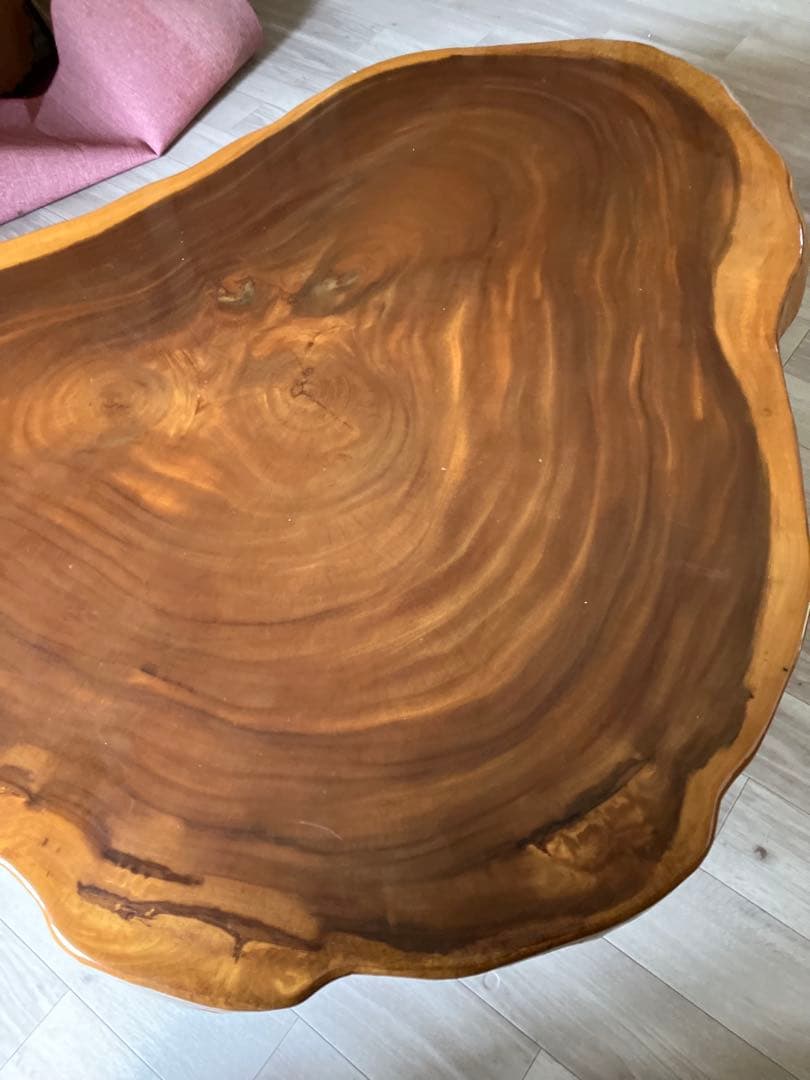 朱雀10cm 欅 けやき 天然木テーブル　ミニ箕のセット