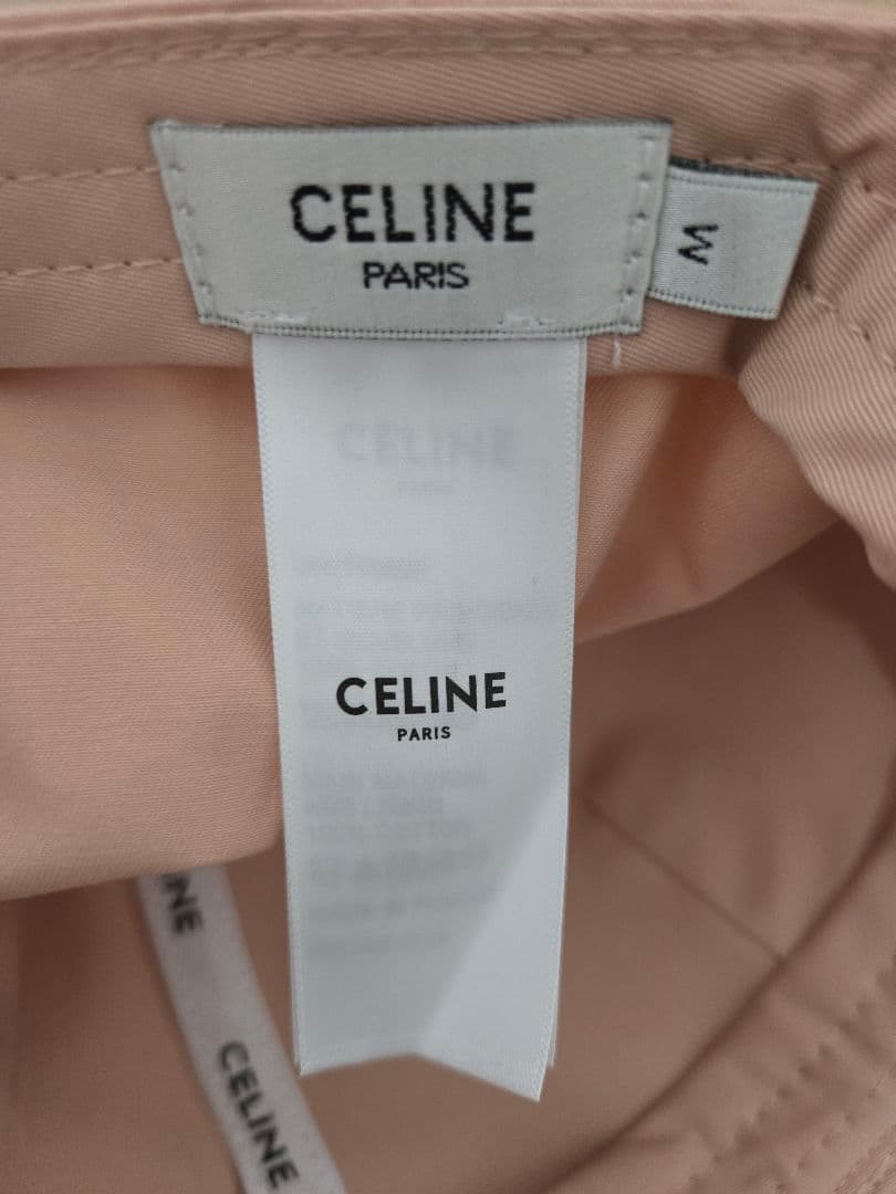 CELINE ピンク ベースボールキャップ M