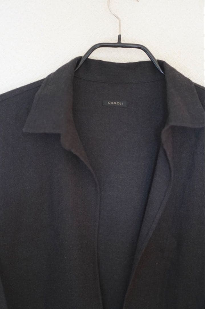 22AW COMOLI ウールビエラ スキッパーシャツ size3