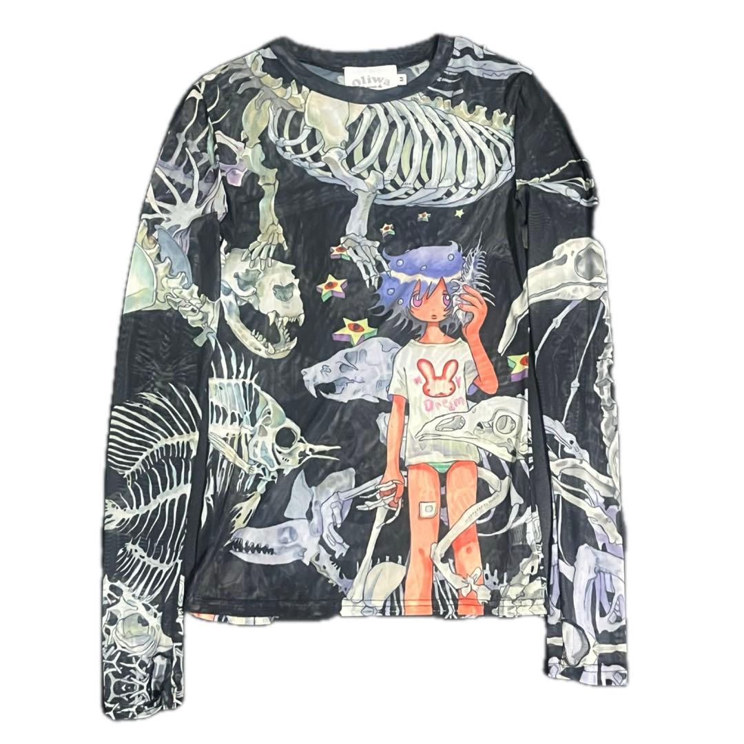 yumin ha 【Dream Tattoo Mesh Top 'Black'】