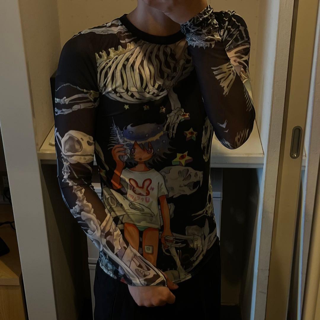 yumin ha 【Dream Tattoo Mesh Top 'Black'】