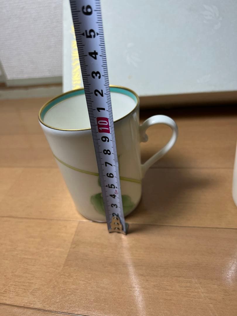 375 香蘭社　ブライトローズ　ペアマグカップ　金彩　未使用