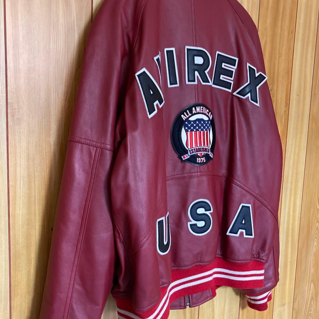 極美品・希少モデル　AVIREX シグネチャーバーシティジャケット　M 赤