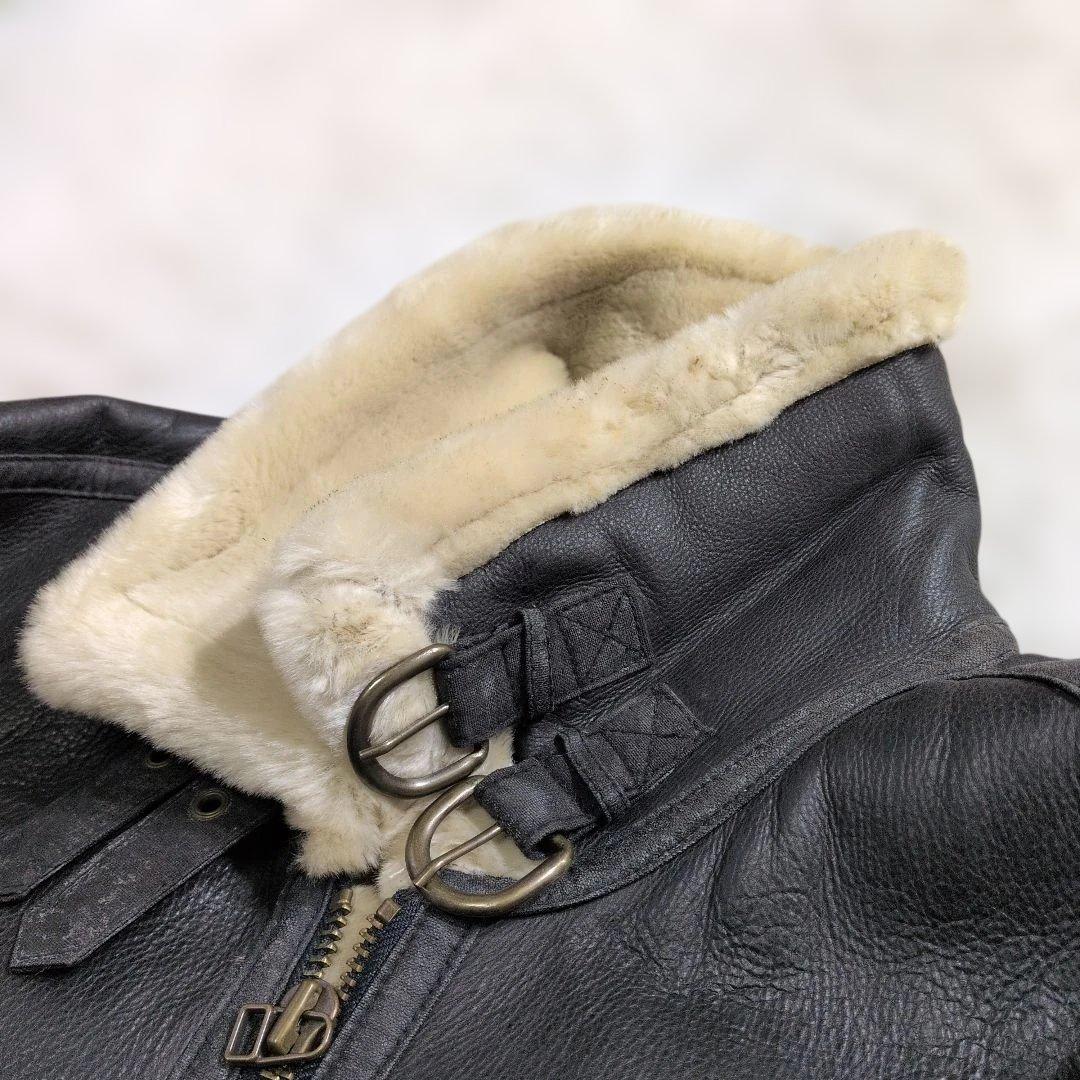 非売品★特大LL ボスジャン B-3 リアルレザー 牛革 黒 懸賞 BOSS