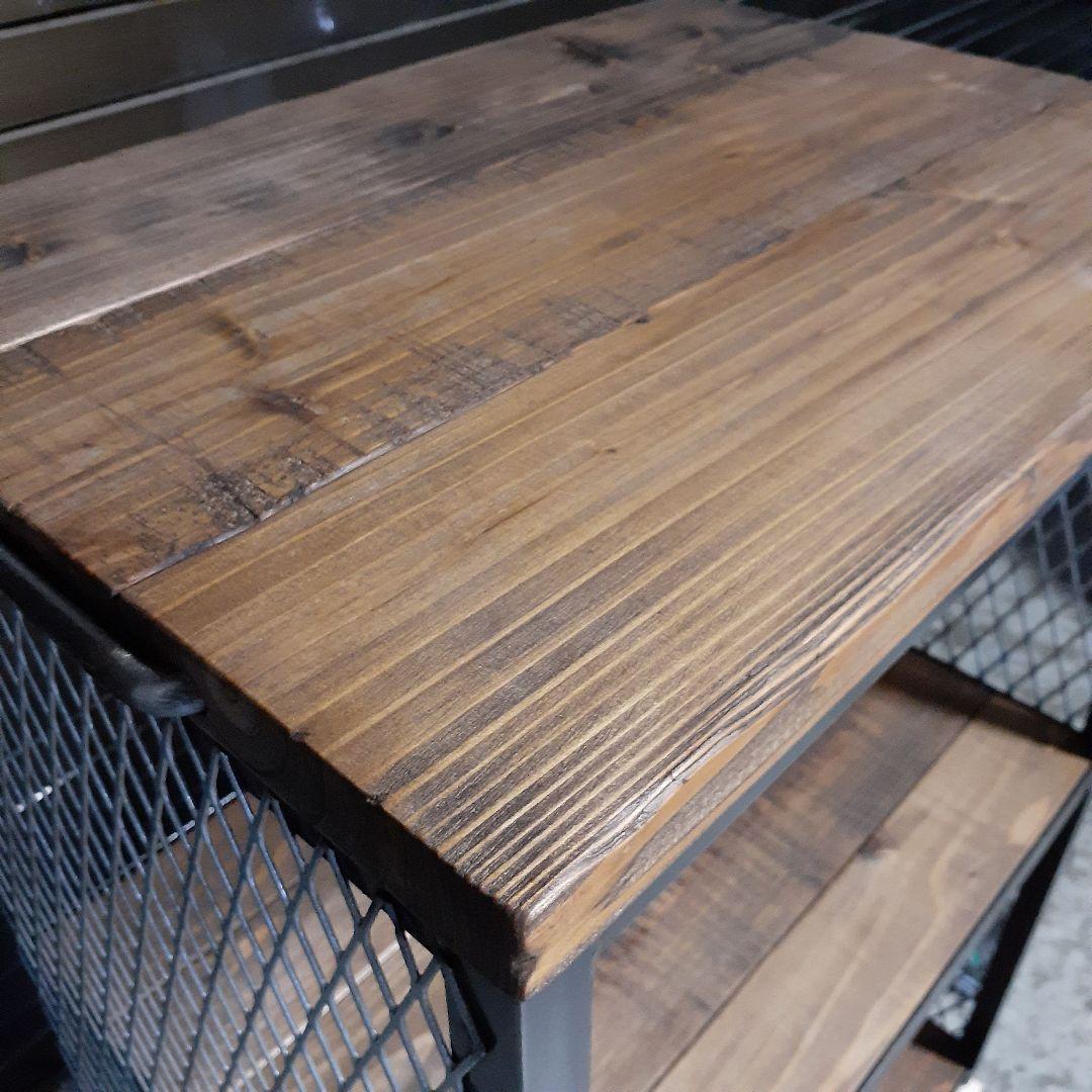 アイアン　シェルフ　ラック　インダストリアル　オーディオ　レコード　男前　棚