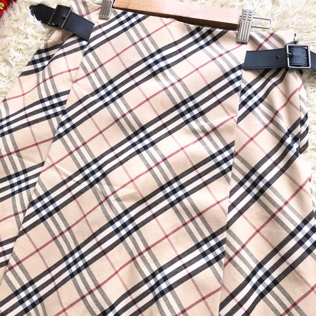 美品♪BURBERRY LONDON♪ノバチェックボックスプリーツスカート　M