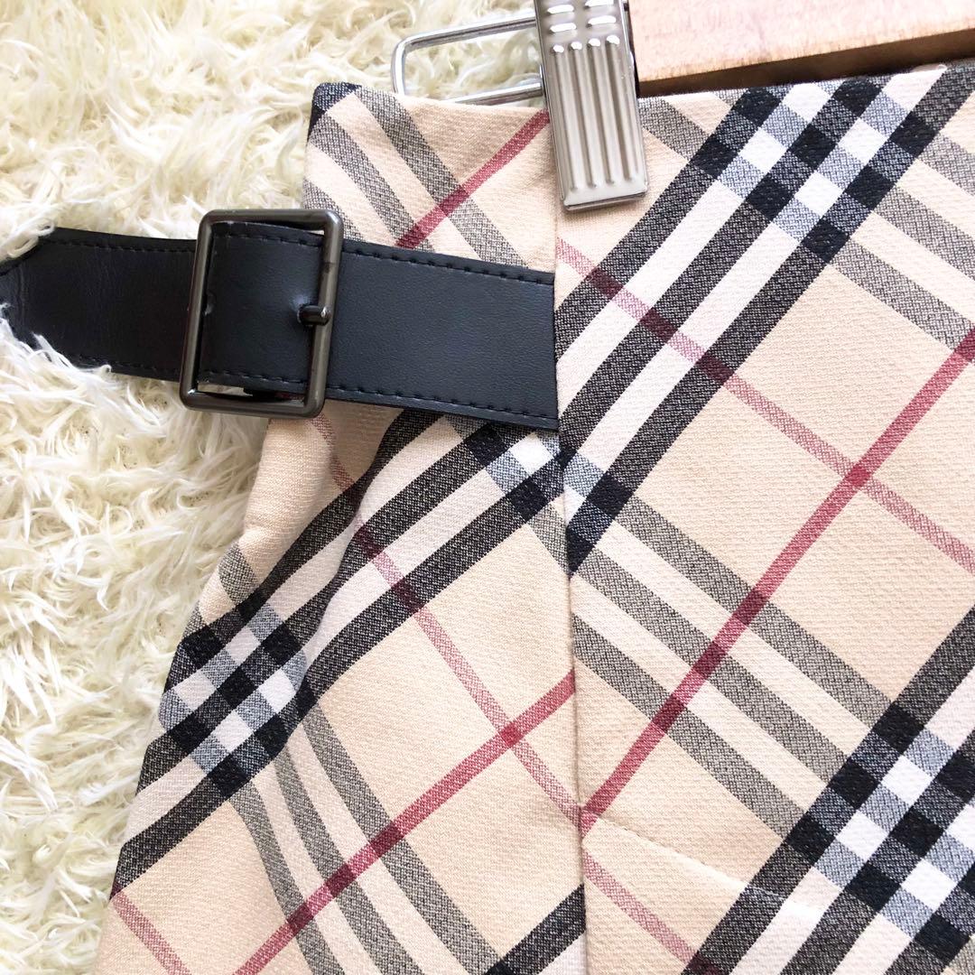 美品♪BURBERRY LONDON♪ノバチェックボックスプリーツスカート　M