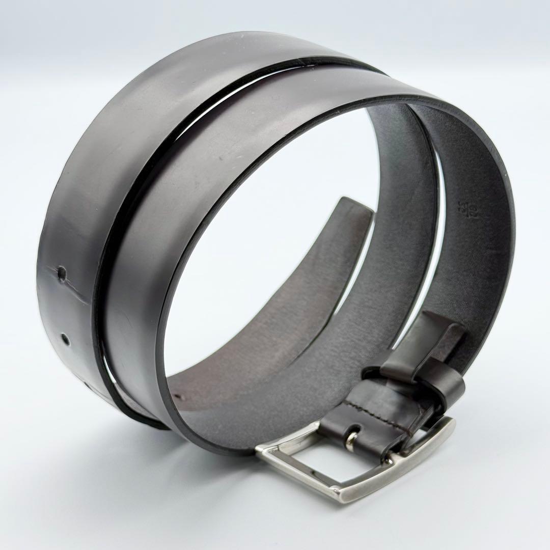 ✨良品✨PRADA ベルト シルバー金具 ビジネス 紳士 ブラック 純正ベルト