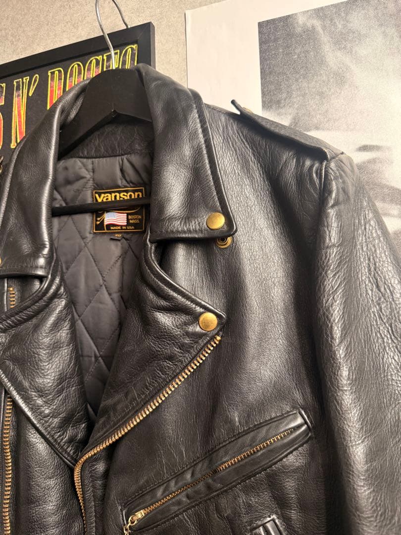 ✨希少✨ VANSON ダブル ライダース 40 TALONジップ ブラック