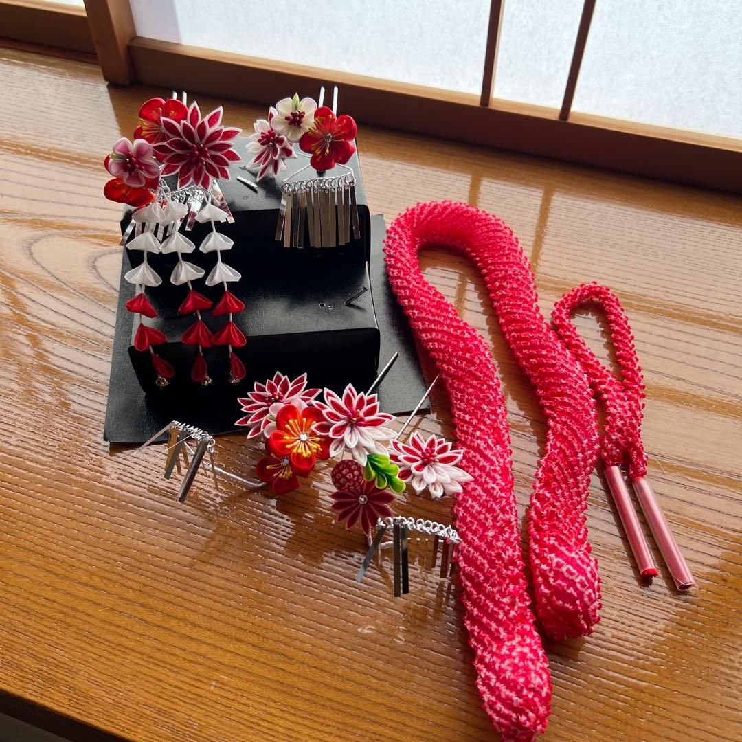 伝統的な髪飾りセット 七五三用