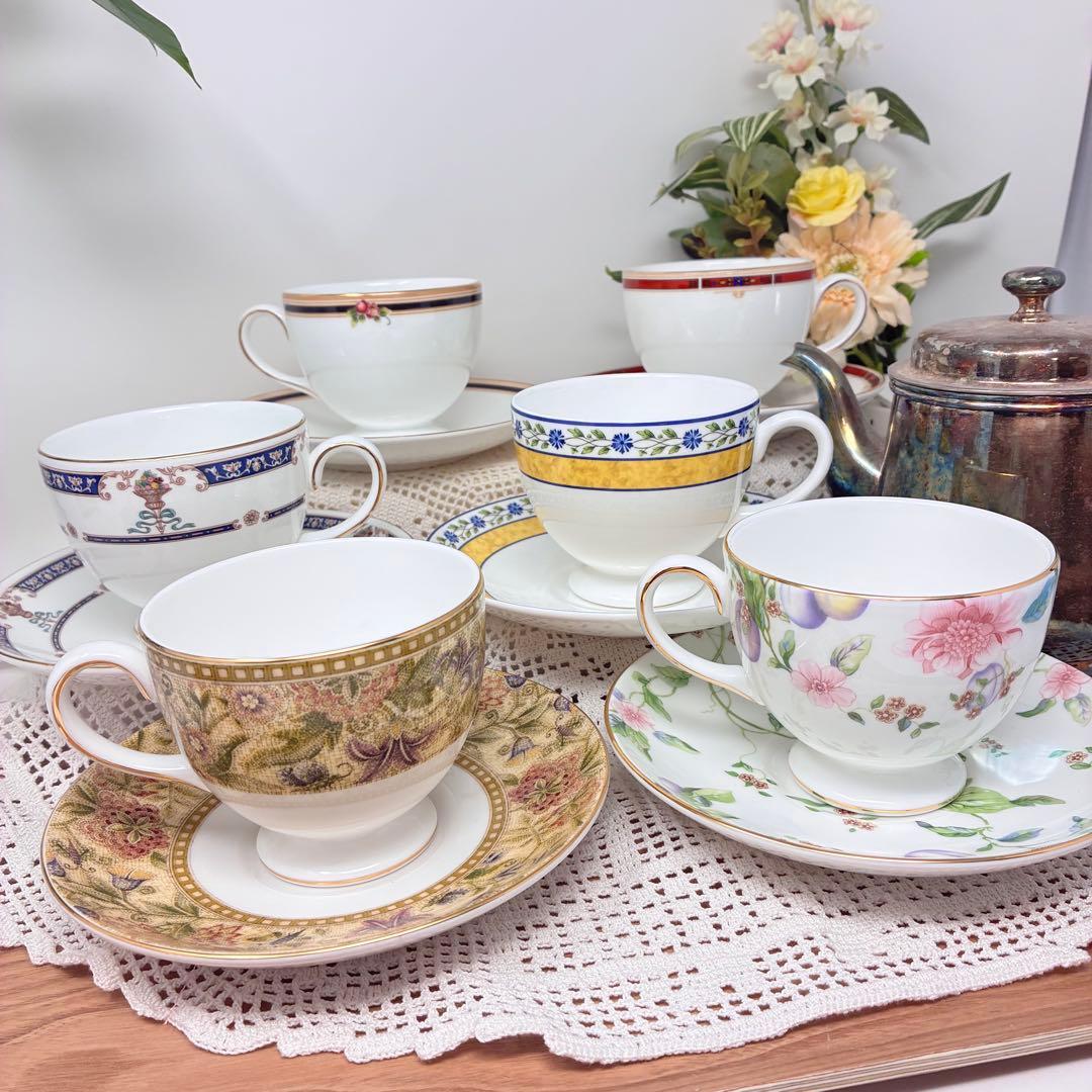 ウエッジウッド　リー　C＆Sコーヒーカップ　フローラルタペストリー6客