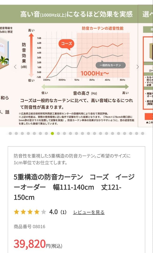 防音カーテン コーズ グリーン