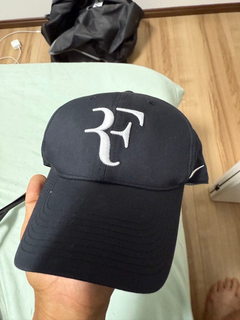 ‼️レア‼️Nike RFキャップ FEDERER刺繍付き　ブラック　フェデラー
