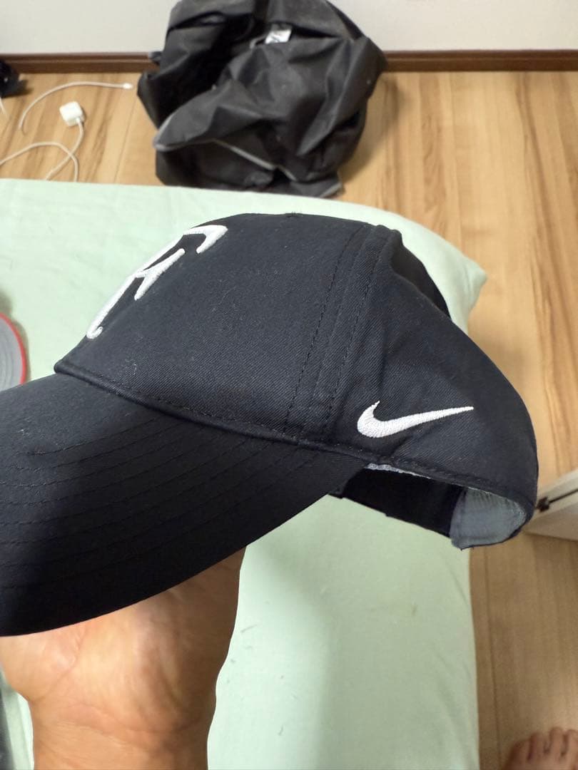 ‼️レア‼️Nike RFキャップ FEDERER刺繍付き　ブラック　フェデラー