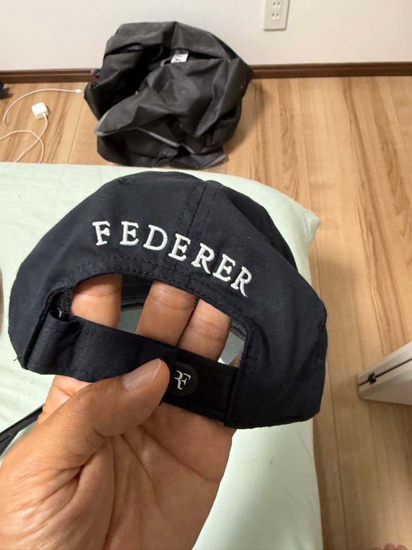 ‼️レア‼️Nike RFキャップ FEDERER刺繍付き　ブラック　フェデラー