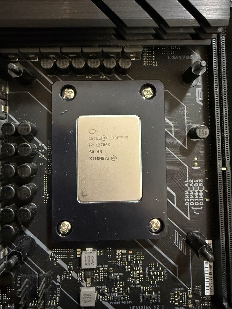 intel 12世代cpu i7 12700k マザボ ddr4メモリ64Gb