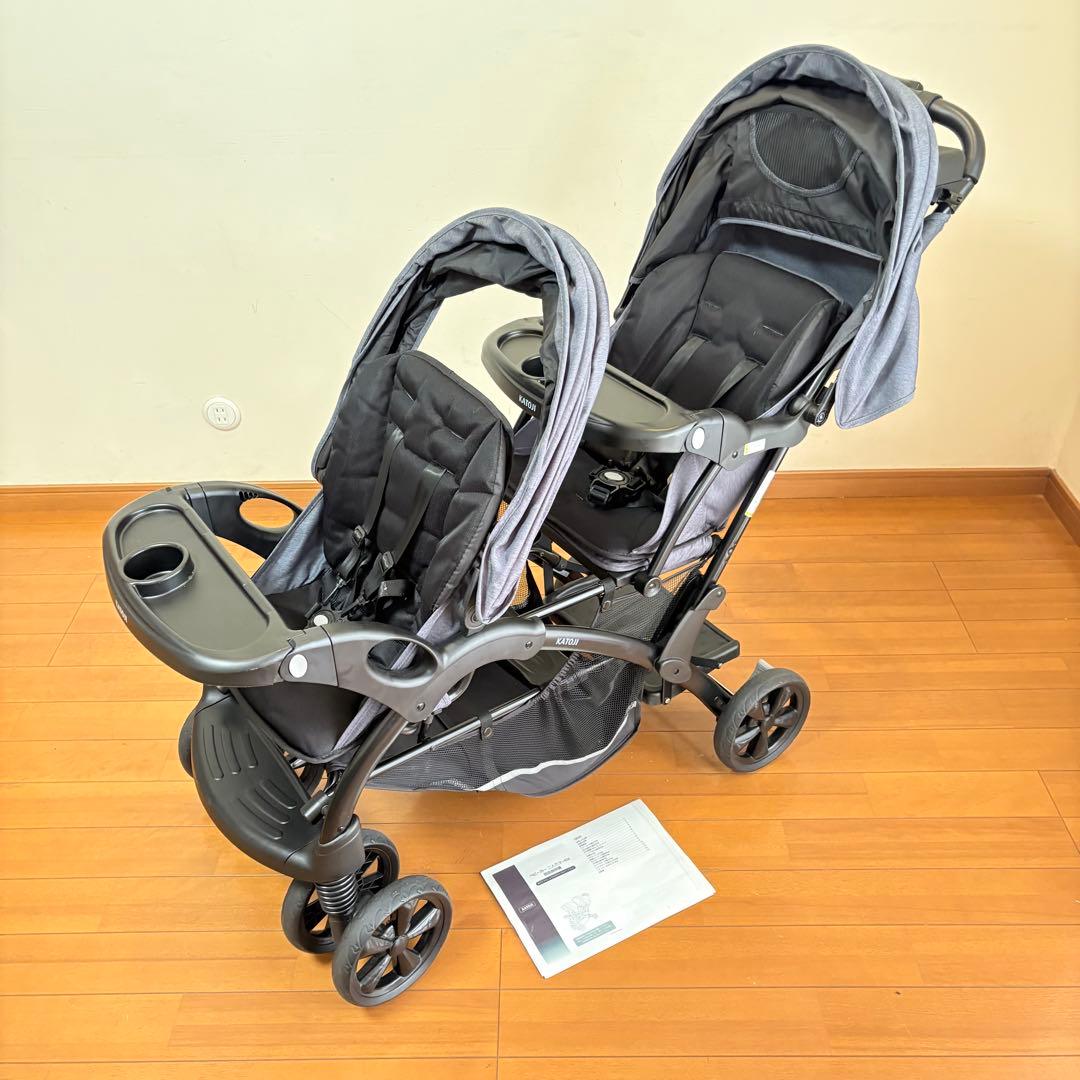 【美品•送料込み】KATOJI カトージ 2人乗りベビーカー 二人でゴーDX