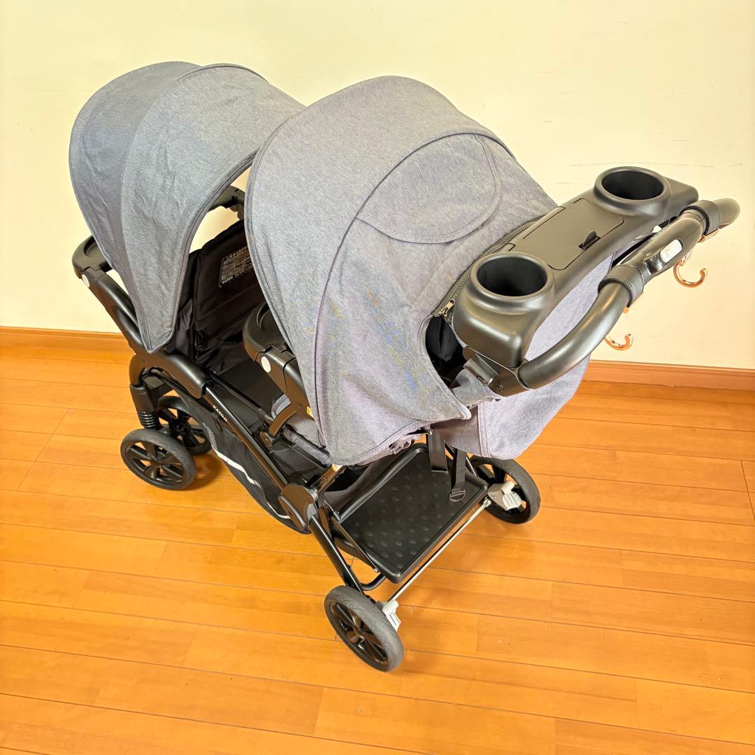 【美品•送料込み】KATOJI カトージ 2人乗りベビーカー 二人でゴーDX