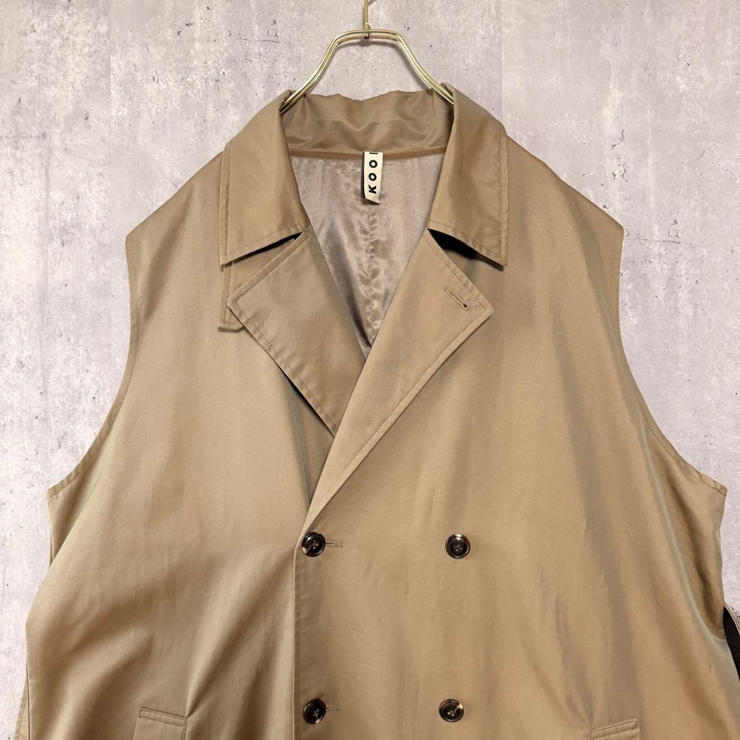美品✨KOOI コーイ 3way レイヤードトレンチコート ジレ ジャケット