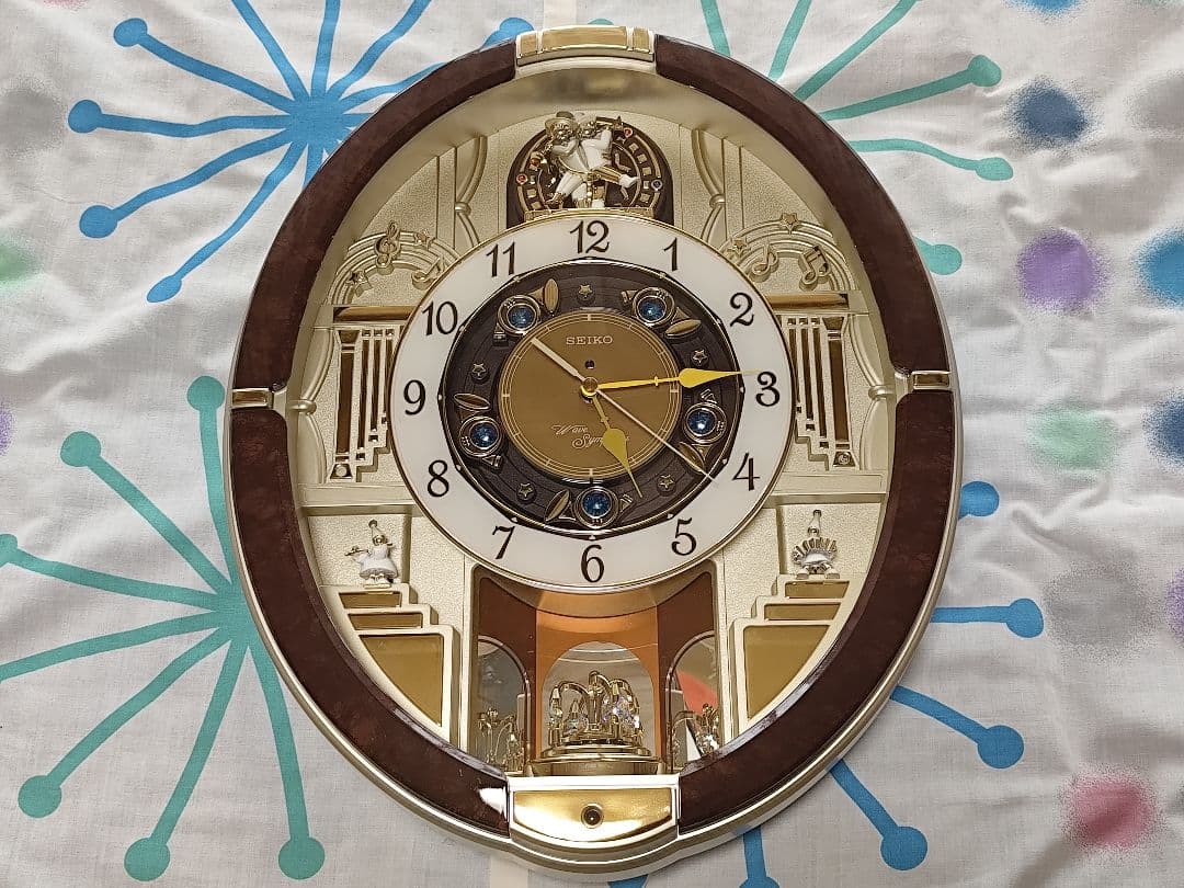 セイコー ウェーブシンフォニー からくり時計 メロディ時計 動作確認済み 電波