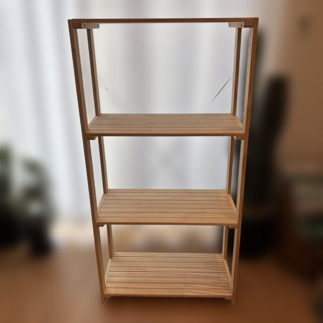 【美品】 無印良品 パイン材ユニットシェルフ 62（58）㎝幅